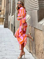 Claris | Streifenmuster Kleid