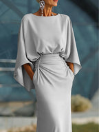 Clara | Elegantes V-Ausschnitt, ärmelloses Rückenfreies Kleid