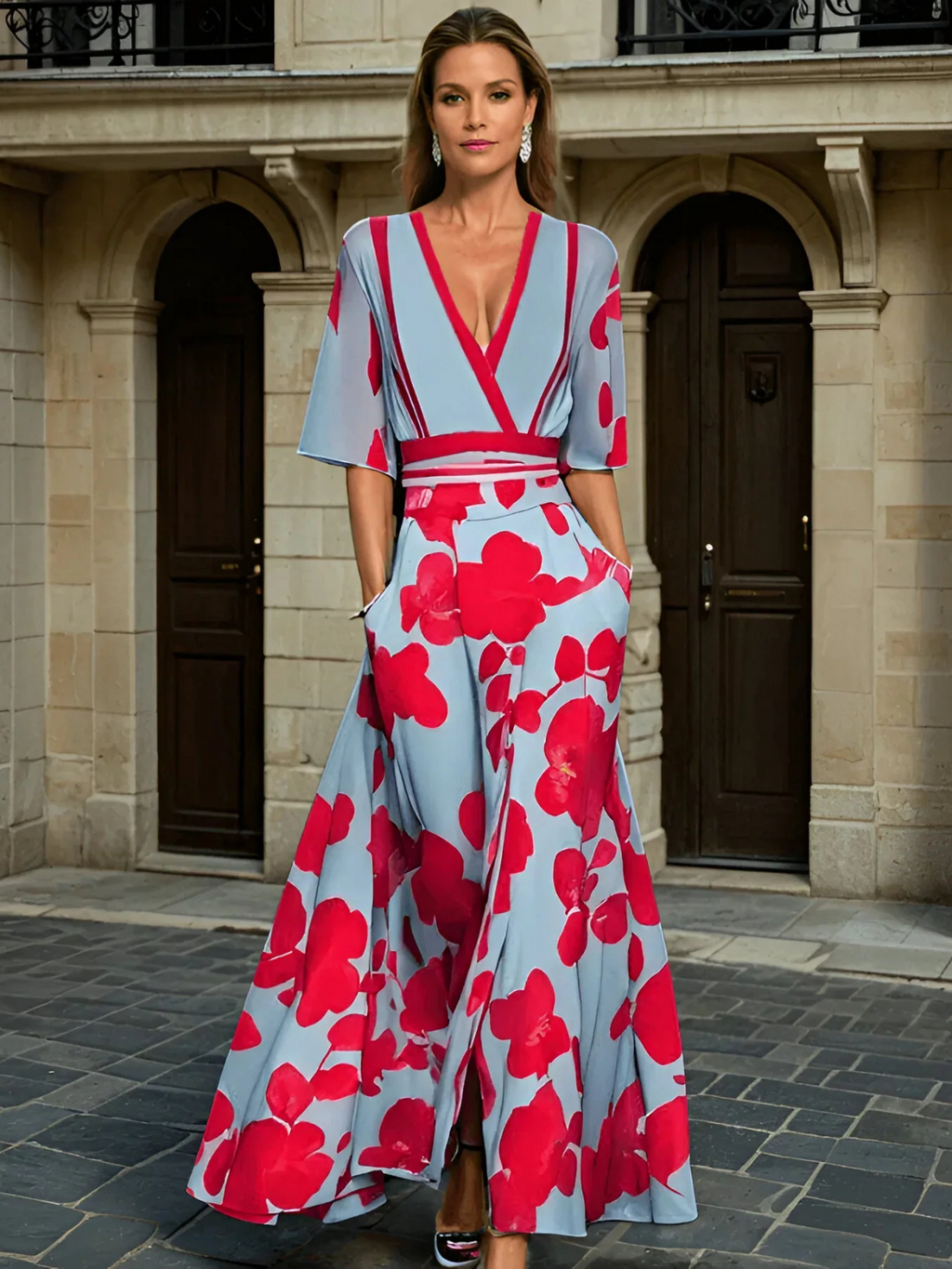 Kali | Kleid mit langen Ärmeln