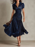 Florenz | Elegantes Vintage Chiffon Maxikleid