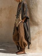 Margaret | Dreiteiliges Nomadisches Bohemian Kunstdruck-Outfit
