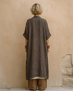 Sophie | Dunkelgraues und Braunes Tribal-Print Drei-Teile-Set