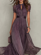 Ashley | Elegantly Vintage Chiffon Maxi Dress