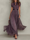 Olivia | Elegantly Vintage Chiffon Maxi Dress