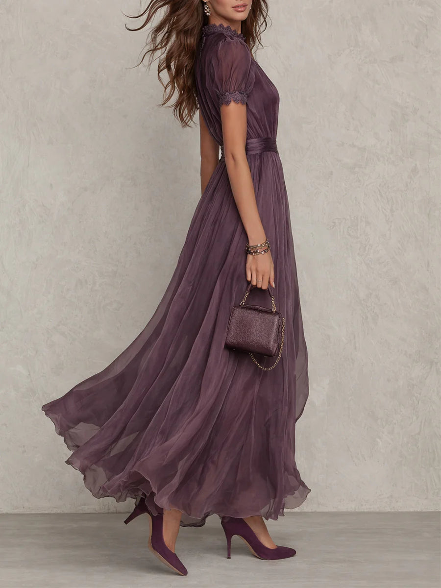 Ashley | Elegantly Vintage Chiffon Maxi Dress