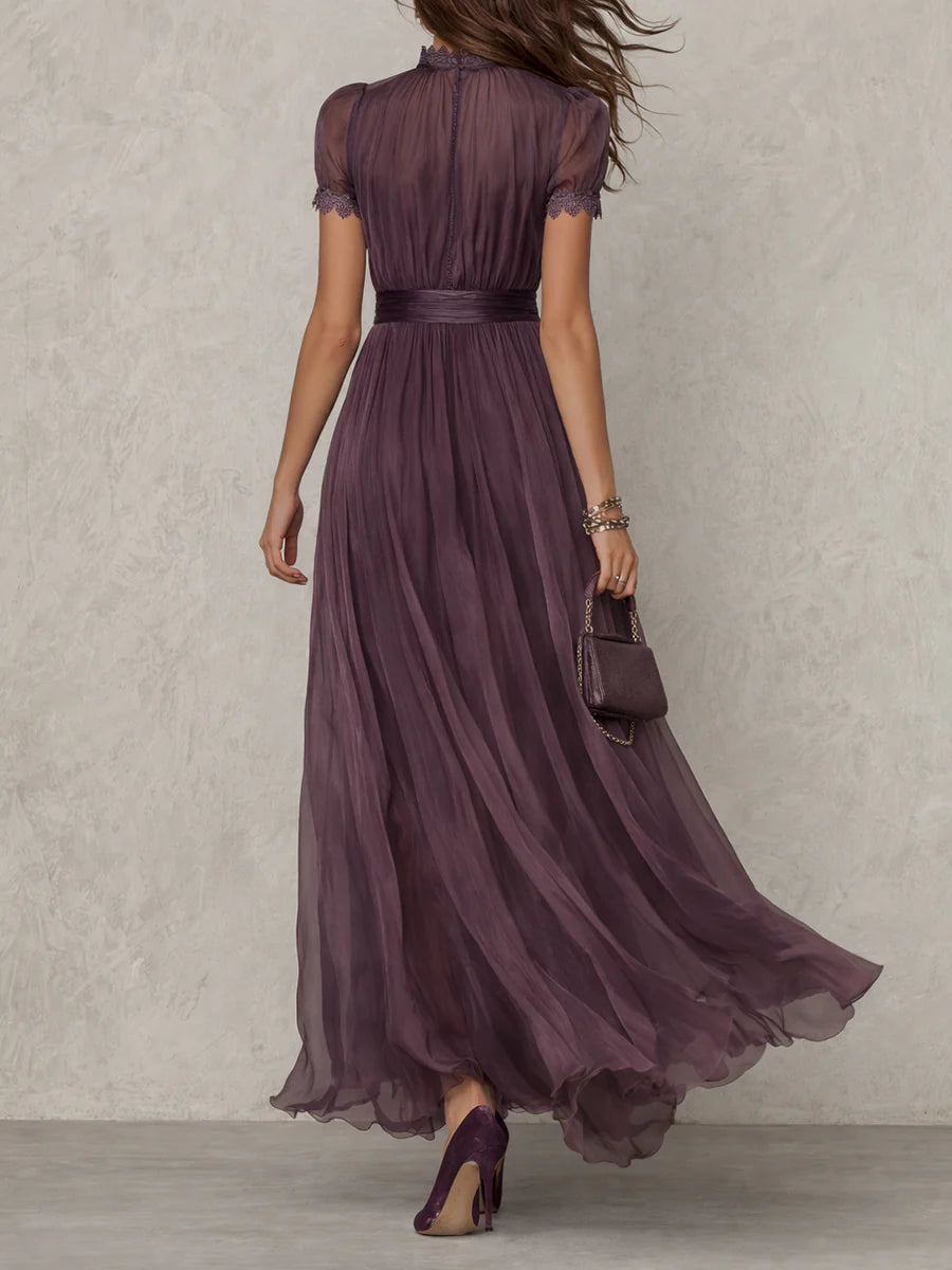 Ashley | Elegantly Vintage Chiffon Maxi Dress