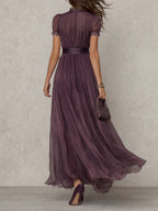 Ashley | Elegantly Vintage Chiffon Maxi Dress