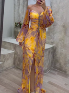 Maria Elegantes Kleid mit V-Ausschnitt