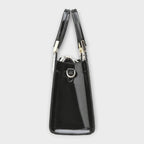 Olivia - Handtasche mit glänzender Krokodilprägung