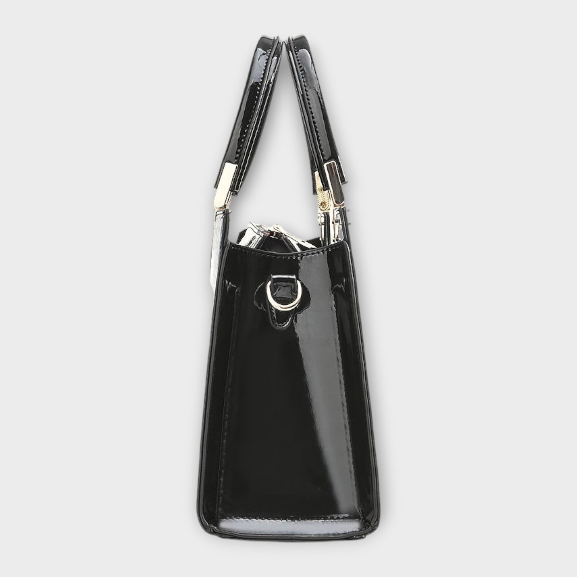 Olivia - Handtasche mit glänzender Krokodilprägung