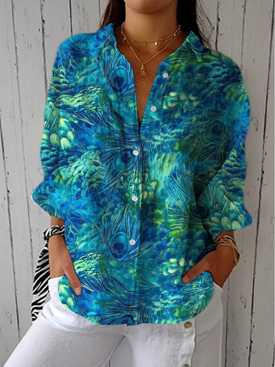 Florina | Gracie Peacock Print Blouse