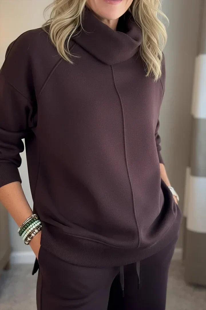 Quinn – Entspanntes Turtleneck-Zweiteiler-Set