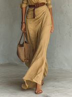 Marie | Maxi-Kleid mit Reverskragen und langen Ärmeln