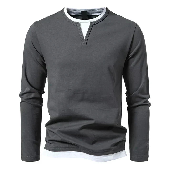 Alwin | Hochwertiges Langarmshirt aus gekämmter Baumwolle
