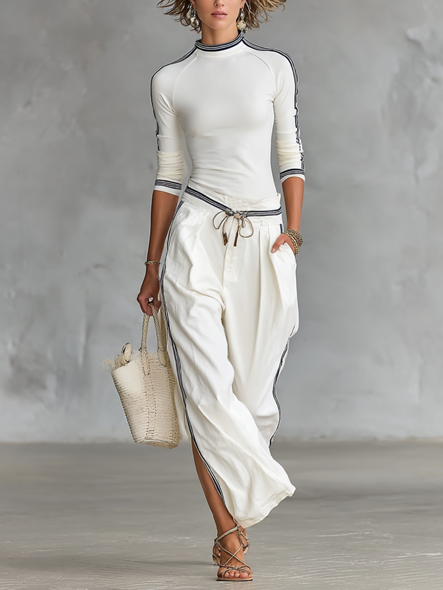Sport Set mit Weiten Hose und Kordel
