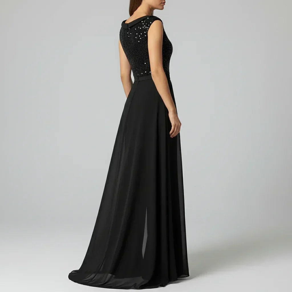 Fallon - Strukturierter Tüll Abend-Jumpsuit