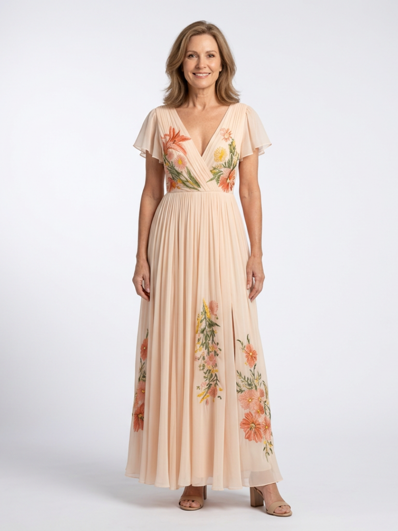 CALISTA | MAXI DRESS WITH FLORAL PRINT
