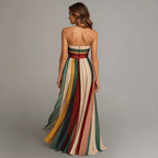 Ärmelloses Langes Buntes Kleid