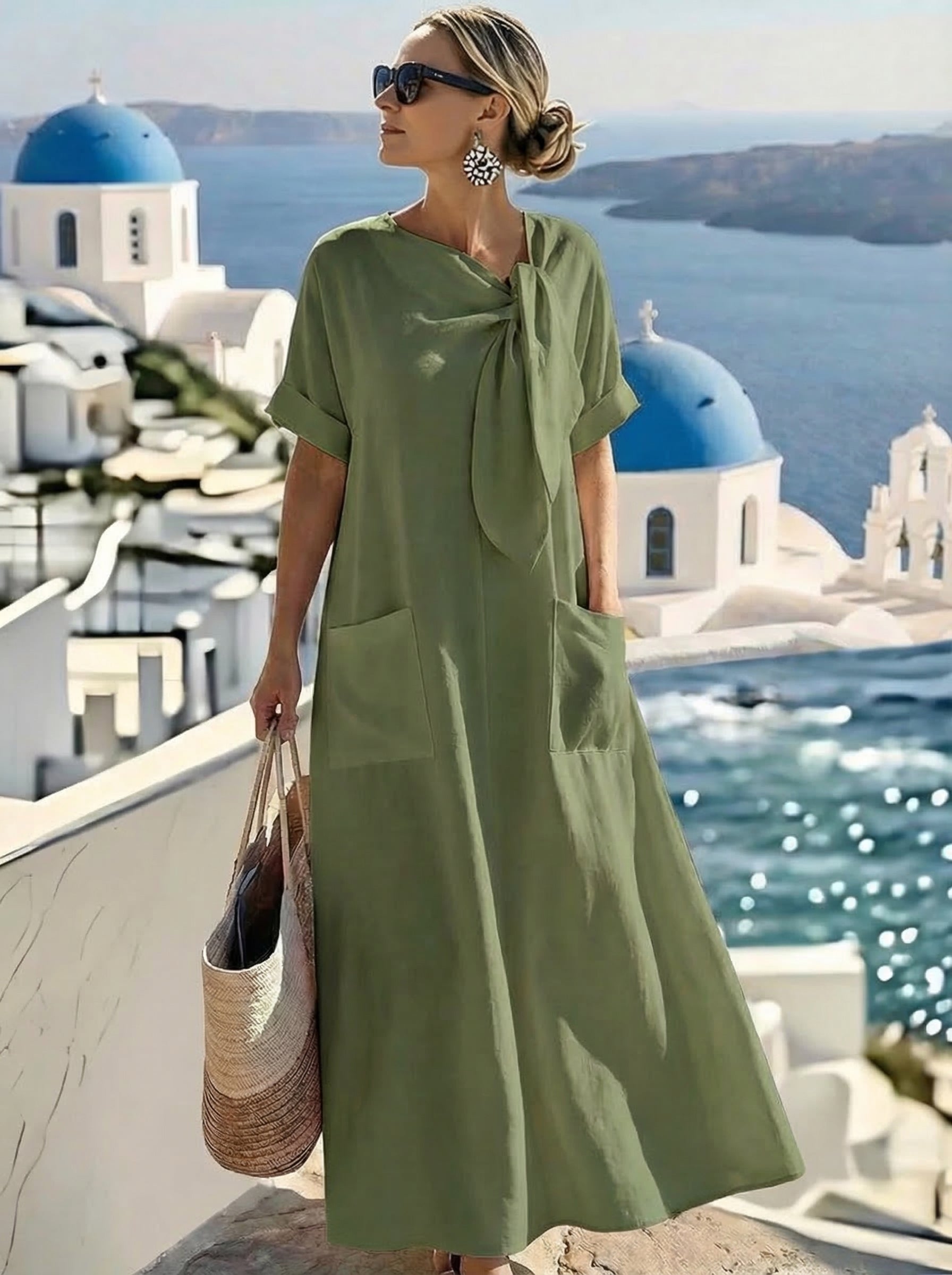 Fleur™ Elegantes Kleid mit praktischen Taschen