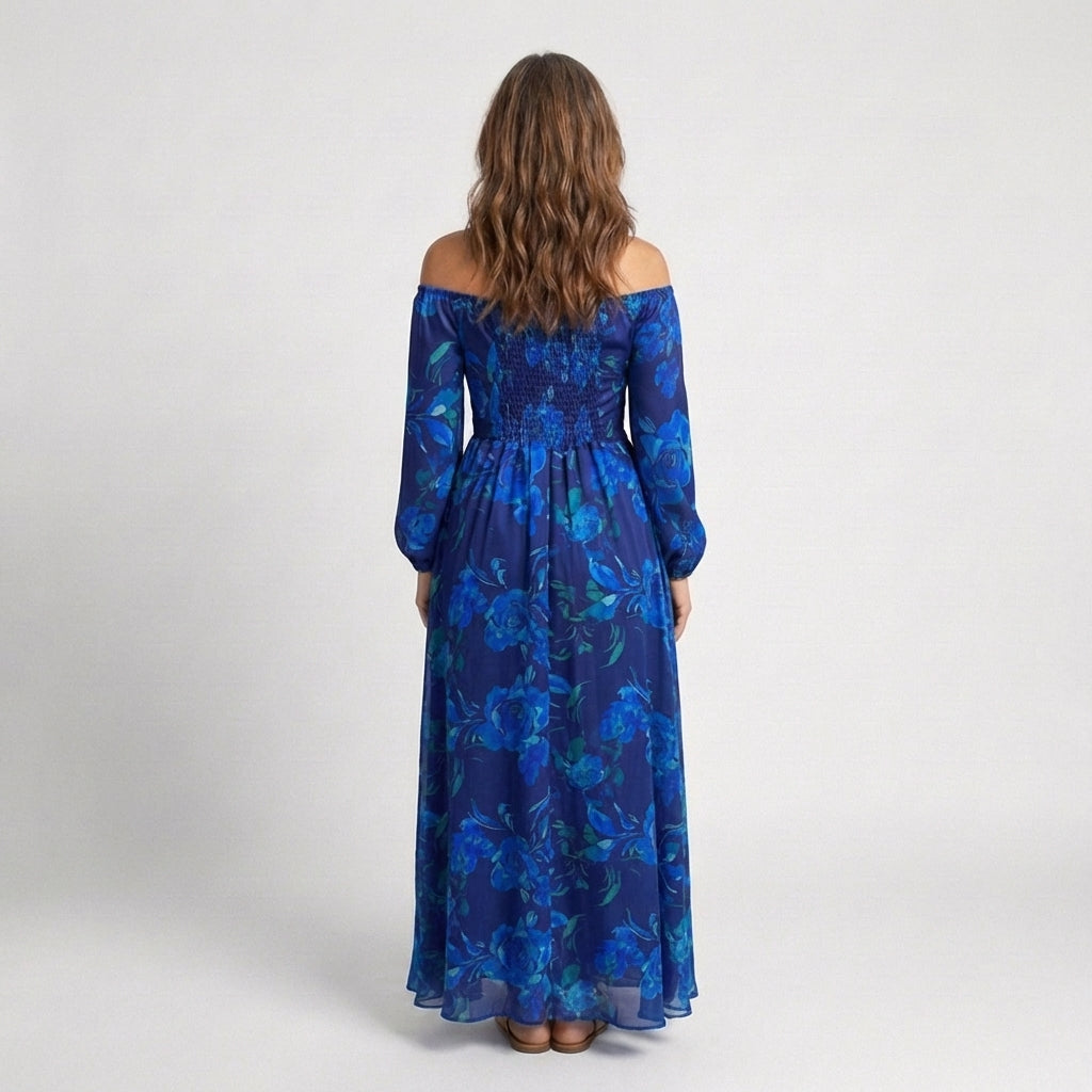 Aspen | Floral Off-Shoulder Maxi Dress