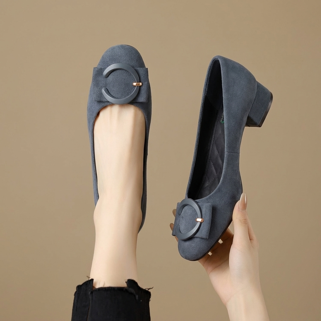 Elisé Suede Ballerina Flats