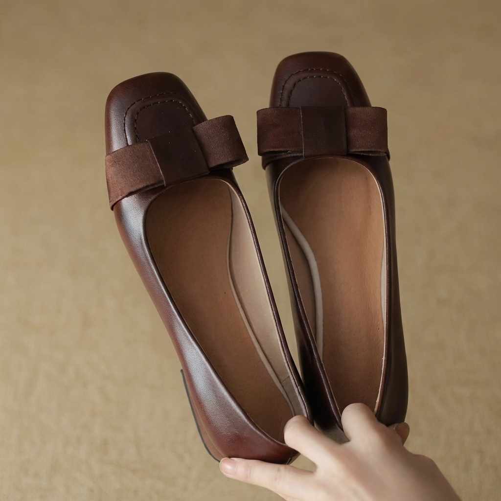 Camille Bogen Leather Ballet Flats