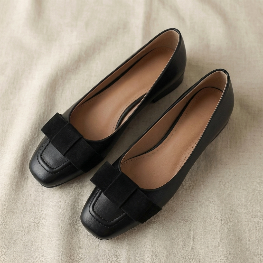 Camille Bogen Leather Ballet Flats