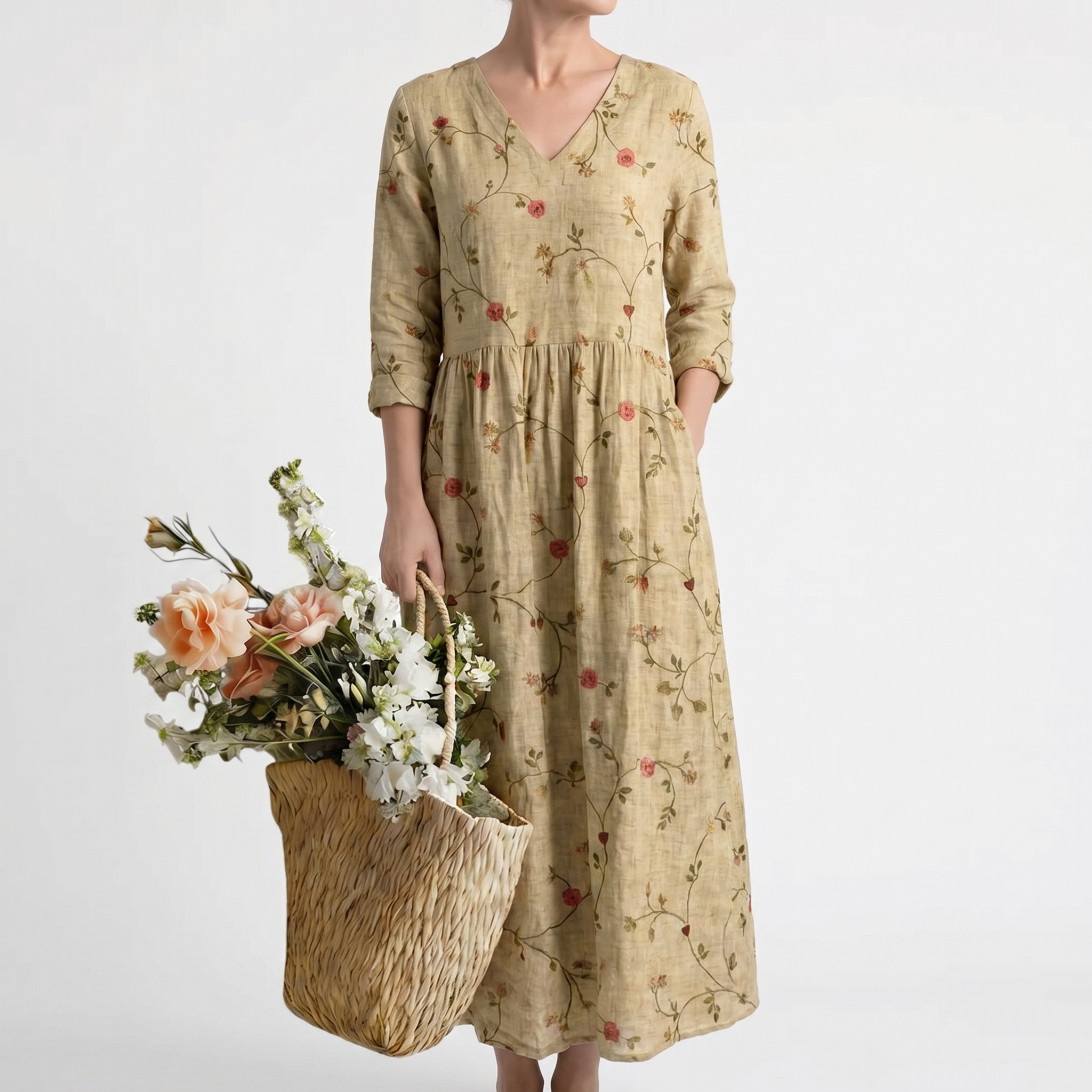 MARINA | MAXI DRESS WITH FLORAL PRINT