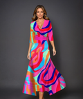 Elegantes Kleid mit Blumenmuster