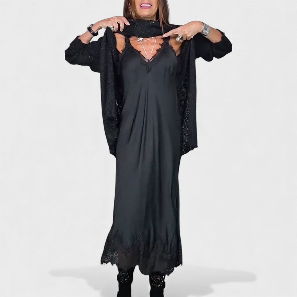 Portia – Elegantes Set aus geschichtetem Sweater und Kleid
