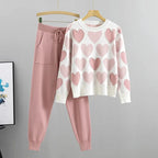 Salome – Elegantes Zweiteiliges Set mit Herzmuster