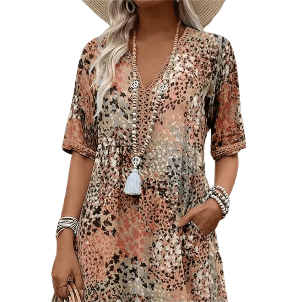 Sidonia - Entspanntes Sommerkleid mit V-Ausschnitt für Damen