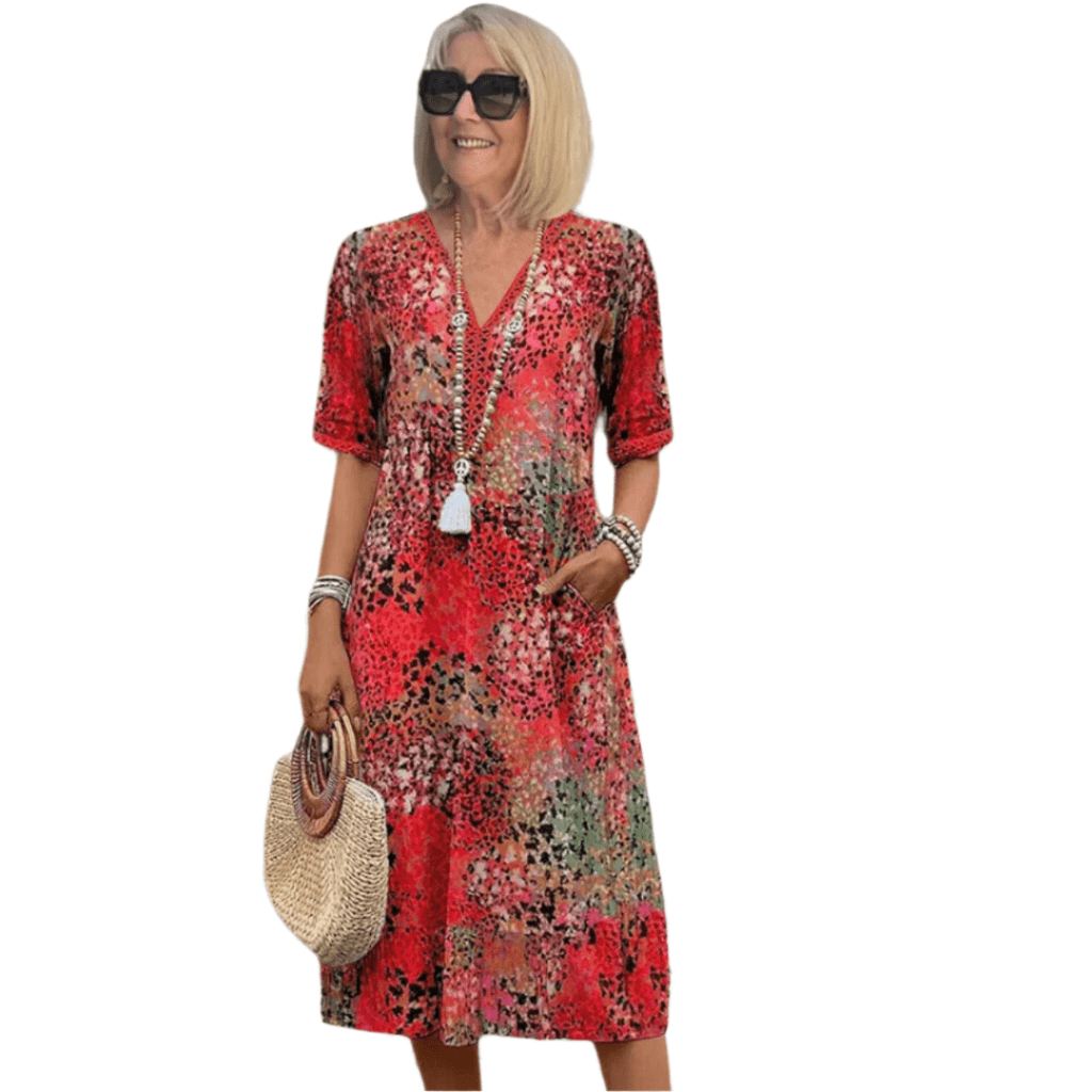 Sidonia - Entspanntes Sommerkleid mit V-Ausschnitt für Damen