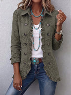 Aurélie | Bestickte Jacke mit Rüschen
