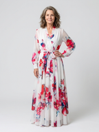 Lillian | Floral Maxikleid mit langen Ärmeln