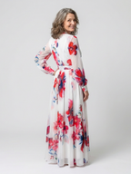 Lillian | Floral Maxikleid mit langen Ärmeln