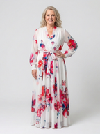 Lillian | Floral Maxikleid mit langen Ärmeln