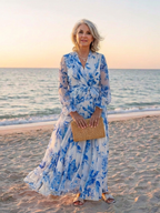 Lillian | Floral Maxikleid mit langen Ärmeln