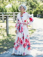Lillian | Floral Maxikleid mit langen Ärmeln