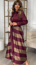 Gestreiftes Maxikleid