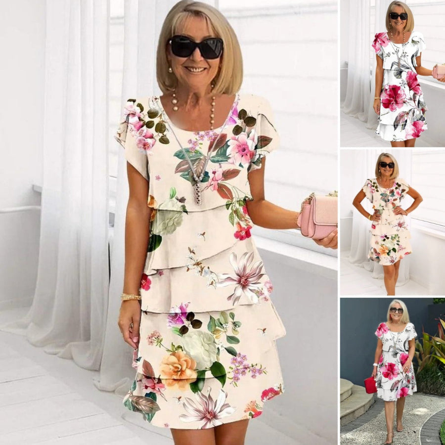 Lyrra | Elegantes Blumenmuster-Kleid