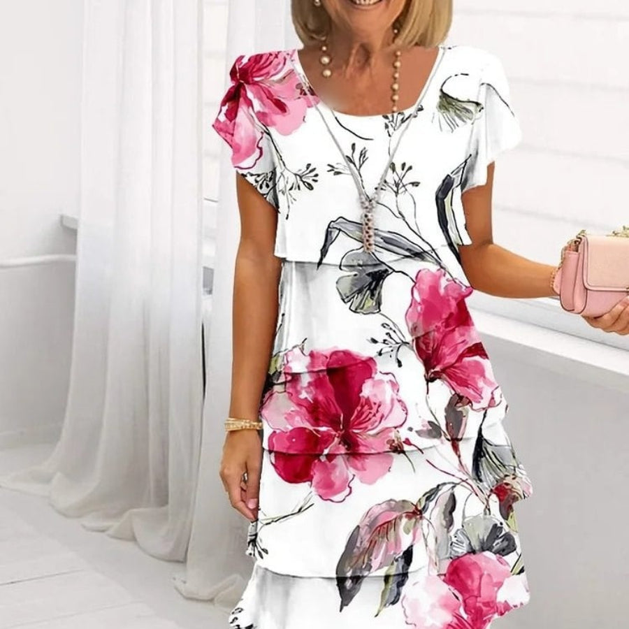Lyrra | Elegantes Blumenmuster-Kleid