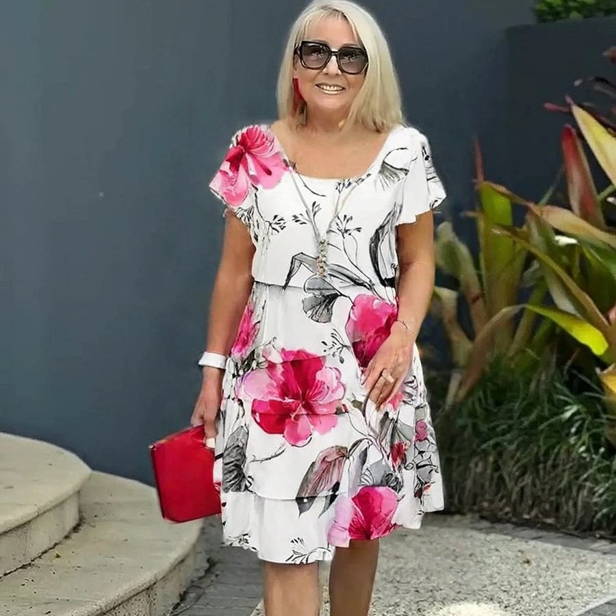 Lyrra | Elegantes Blumenmuster-Kleid