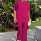 Saskia – Draped Two-Piece Palazzo Set