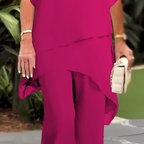 Saskia – Draped Two-Piece Palazzo Set