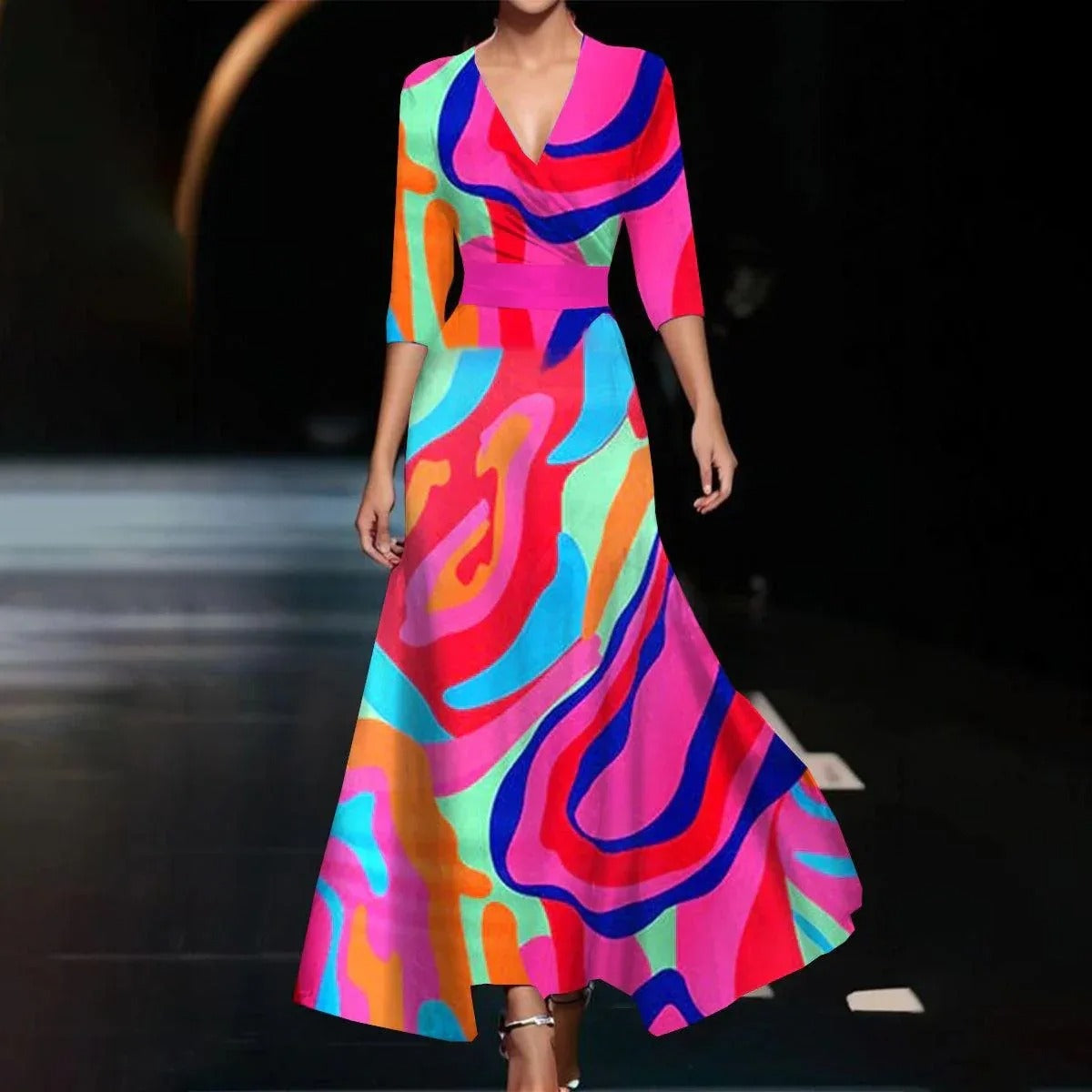 Elegantes Kleid mit Blumenmuster