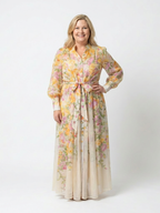 Cressida | Transparent Floral Long Sleeve Maxi Dress