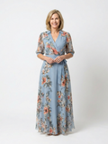Elowen | V-Neck Maxi Dress with Floral Wrap Design